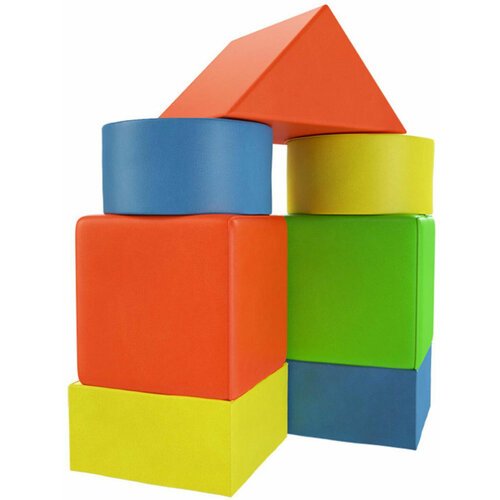 Мягкий конструктор 'Универсальный набор', игровой комплекс в детский уголок, модуль для дома и детского сада, комплект из 7 элементов