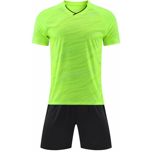 Спортивная форма NO NAME детская, футболка и шорты, размер 5XS (120-130 см.), зеленый