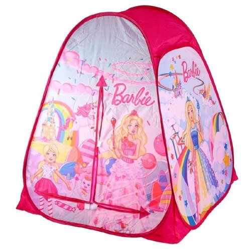 Палатка Играем вместе Барби конус в сумке GFA-BRB01-R, розовый