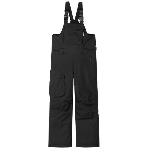 Полукомбинезон Reima, карманы, подтяжки, ремень в комплекте, размер 140, черный