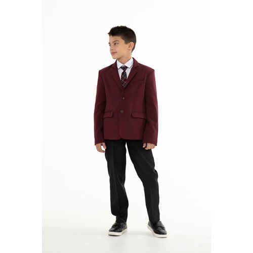 Школьный пиджак Инфанта, размер 128/64, бордовый