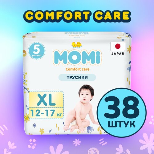 Подгузники трусики детские MOMI COMFORT CARE 5 XL 12-17 кг, 38 шт