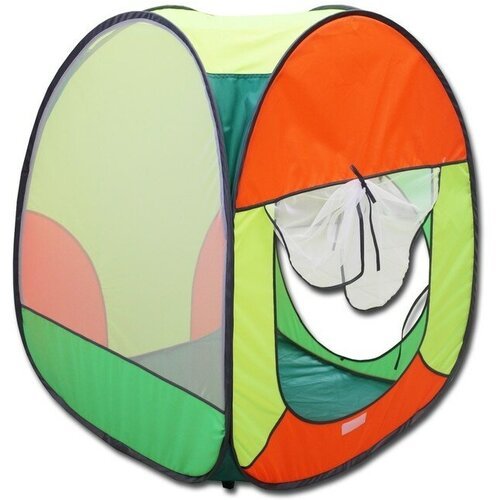 Палатка, 4 грани квадрат, 75 × 75 × 90 см, зелёный, оранжевый, лимон, салатовый