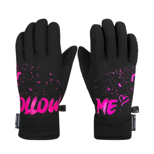 Перчатки Reusch BEATRIX R-TEX® XT JUNIOR для девочек, размер 6, черный, розовый