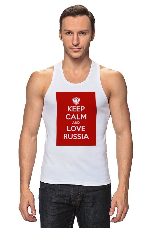 Printio Майка классическая Keep calm and love russia