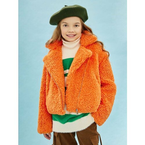 Куртка to be too демисезонная, размер 152, оранжевый