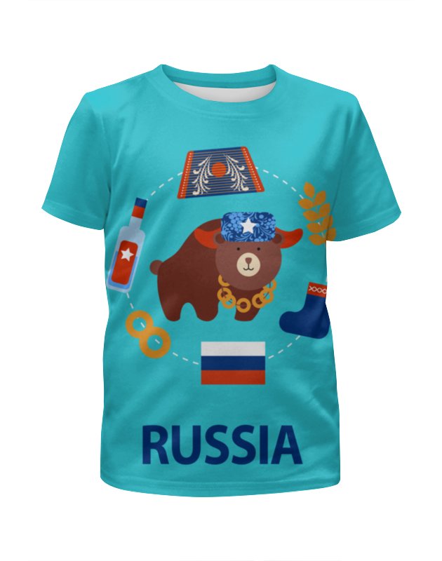 Printio Футболка с полной запечаткой для мальчиков Россия (russia)