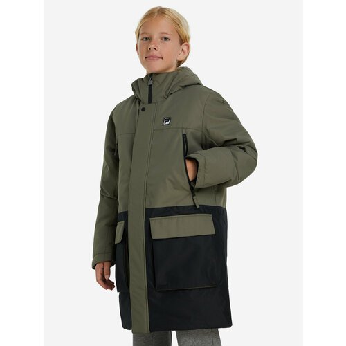 Куртка Fila зимняя, светоотражающие элементы, мембрана, размер 176/88, коричневый