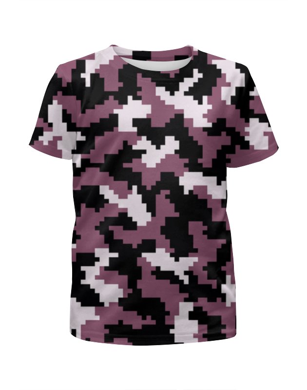 Printio Футболка с полной запечаткой для девочек Camouflage pixel