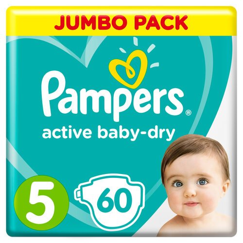 Подгузники Pampers Active Baby-Dry 5 размер, 11-16 кг, 60 шт