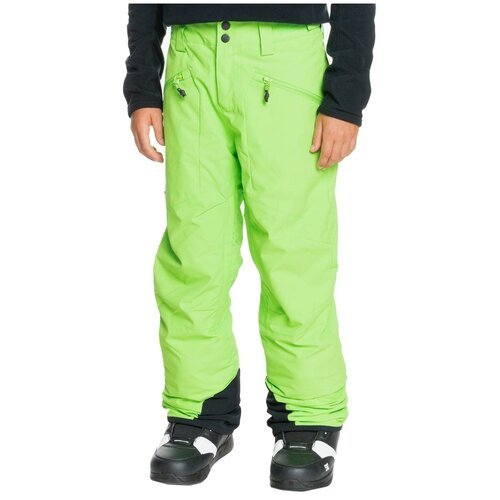Горнолыжные брюки Quiksilver детские, карманы, размер 14/L/28, зеленый