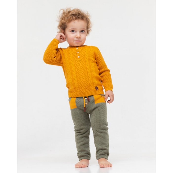 Комплекты детской одежды Leoking Костюм для мальчика кофта с косами со штанишками из 100% хлопка 8363