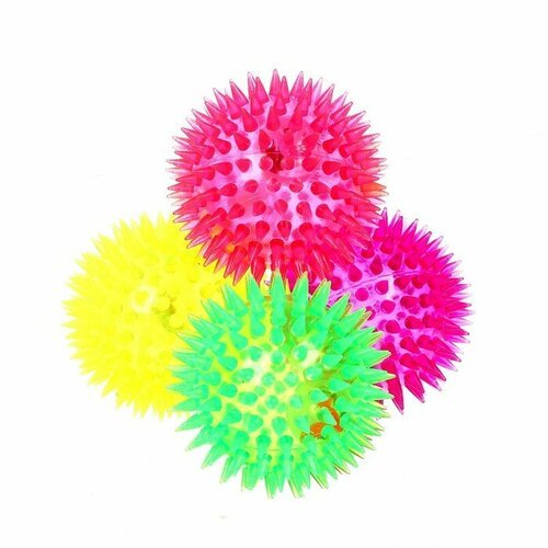 Мяч световой «Ёжик», цвета микс, 12 штук