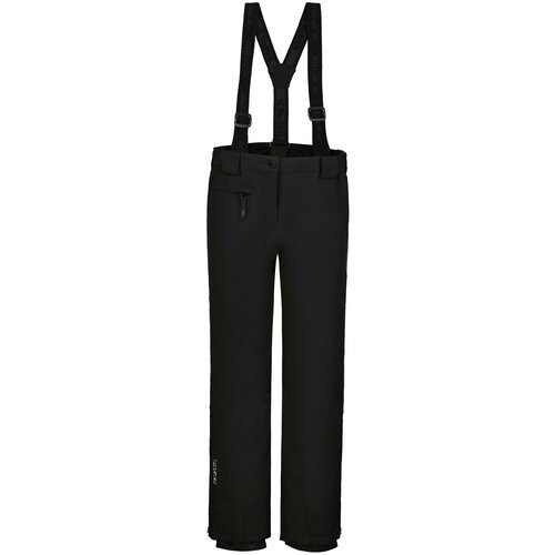 Горнолыжные брюки ICEPEAK детские, подтяжки, карманы, размер 116, черный
