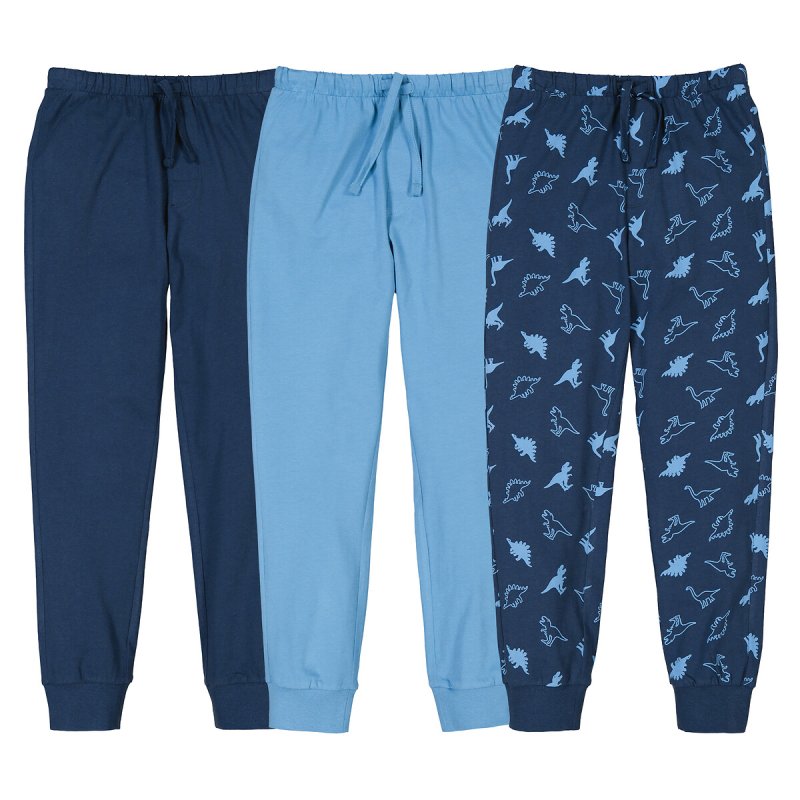 Комплект из трех пижамных брюк La Redoute 3 года - 94 см синий