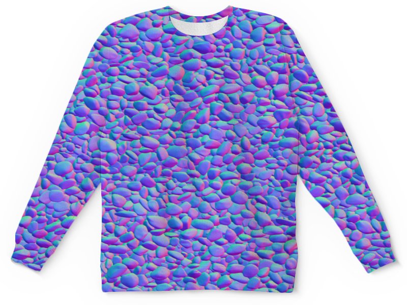 Printio Детский свитшот с полной запечаткой Цветные камни