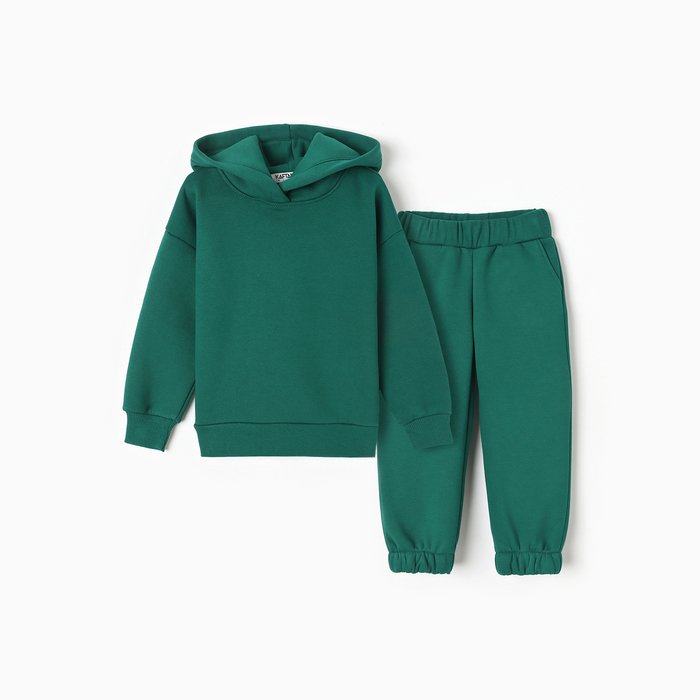 Костюм детский (толстовка, брюки) KAFTAN Basic line р.38 (146-152), зеленый