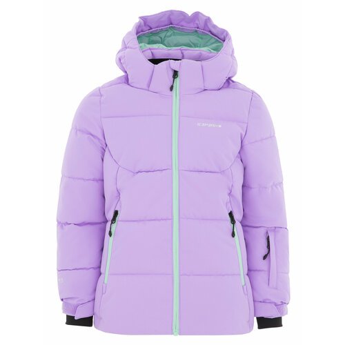 Горнолыжная куртка ICEPEAK для девочек, карманы, капюшон, мембранная, регулируемый капюшон, водонепроницаемая, утепленная, защита от попадания снега, размер 152, фиолетовый