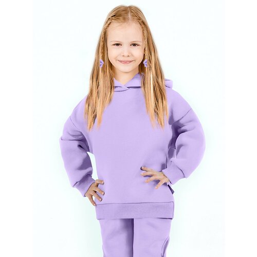 Костюм KETMIN Детский спортивный костюм KETMIN MANY с начесом для девочек, худи и брюки, размер 104, фиолетовый