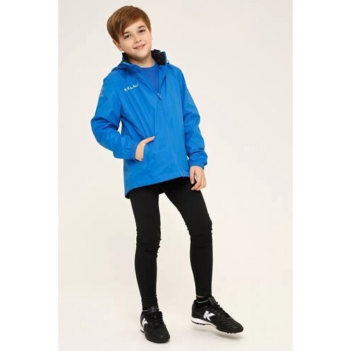 Куртка Kelme WINDPROOF, капюшон, размер 110, синий