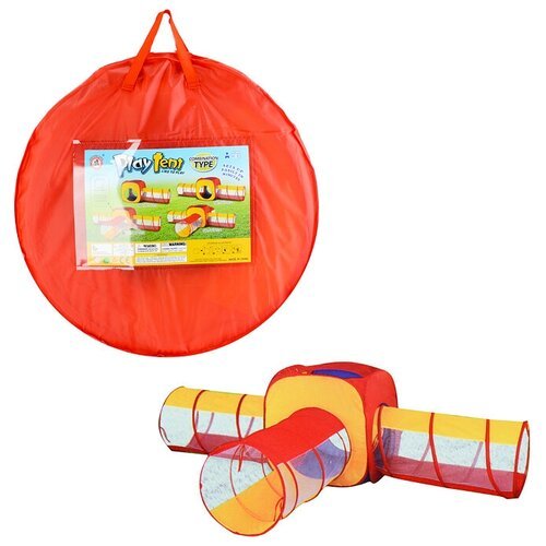 Палатка детская игровая с тремя тоннелями (в сумке) самораскладывающийся каркас Oubaoloon