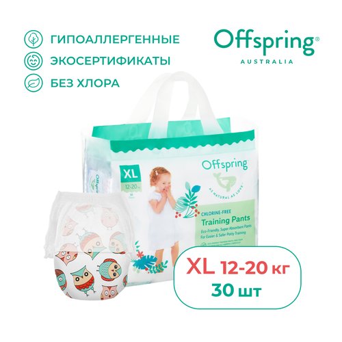 Offspring трусики XL (12-20 кг), 30 шт., , совы