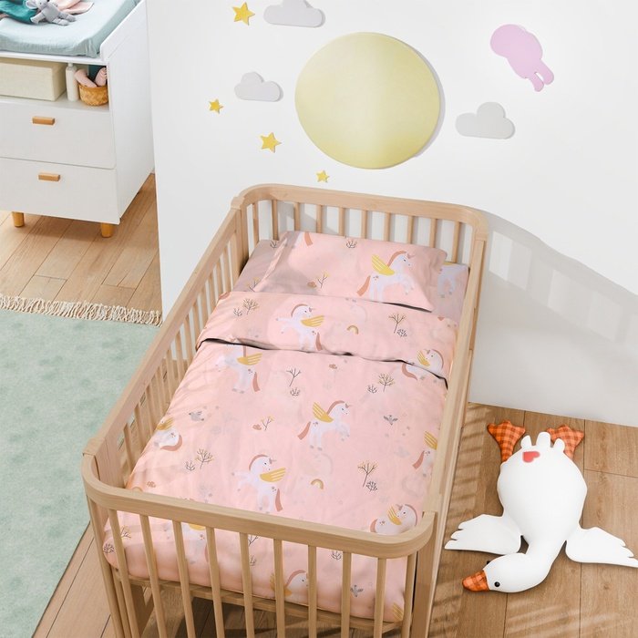 Детское постельное бельё 'Крошка Я' Baby unicorn 112*143 см, 60*120+20 см, 40*60 см, бязь 125 г/м2, хл 100%