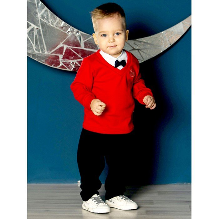 Комплекты детской одежды Дашенька Костюм нарядный для мальчика (брюки, джемпер, футболка-поло)