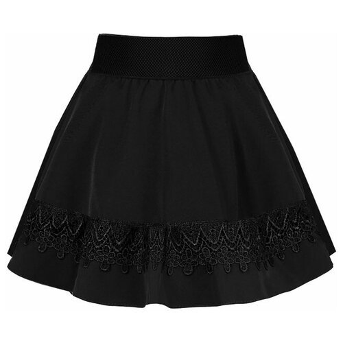 Школьная юбка радуга дети, размер 34/134, черный