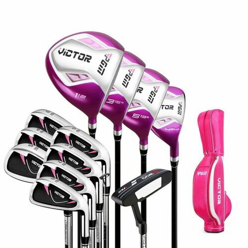 Набор клюшек для гольфа 'Victor' PGM, 12 шт, для девушек, сумка в комплекте
