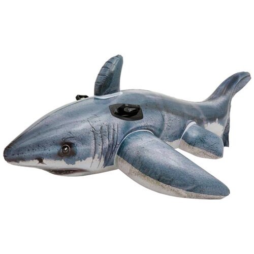 Надувная игрушка-наездник Intex Акула 57525, серый