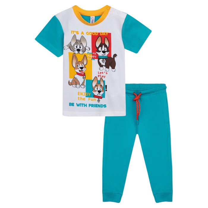 Комплекты детской одежды Playtoday Комплект для мальчиков Best friend baby boy (футболка, брюки)