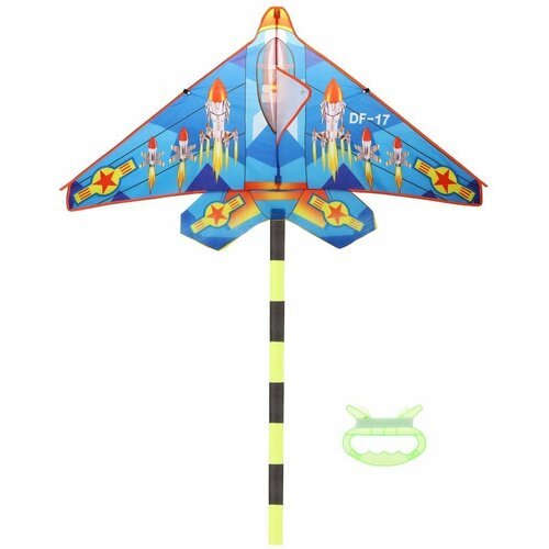 Воздушный змей Наша Игрушка 'Истребитель', 120х200 см, с леской (649141)
