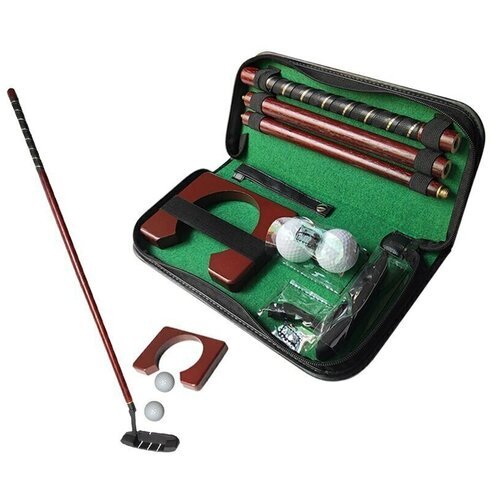 Подарочный набор для мини-гольфа в кожаном кейсе (Офисный гольф) игра мини гольф