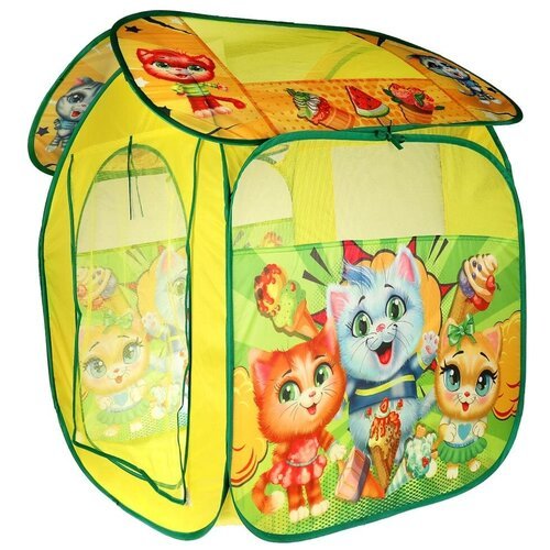 Играем Вместе Палатка детская игровая Коты, 83х80х105см, в сумке 327264 GFА-САТS-R с 3 лет