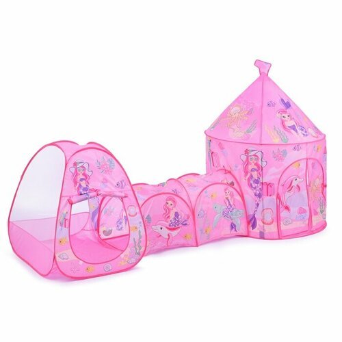 Игровая палатка Oubaoloon 'Приключения русалки', розовая, в сумке (9075)