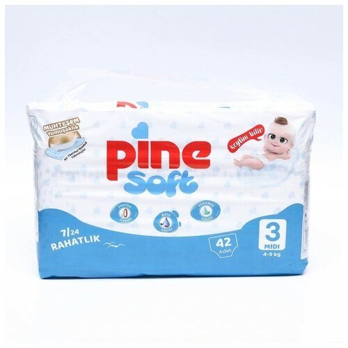 Подгузники детские Pine Soft 3 Midi (4 - 9 kg), 42 шт 9197590