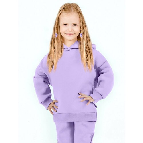 Костюм KETMIN Детский спортивный костюм KETMIN MANY с начесом для девочек, худи и брюки, размер 146, фиолетовый