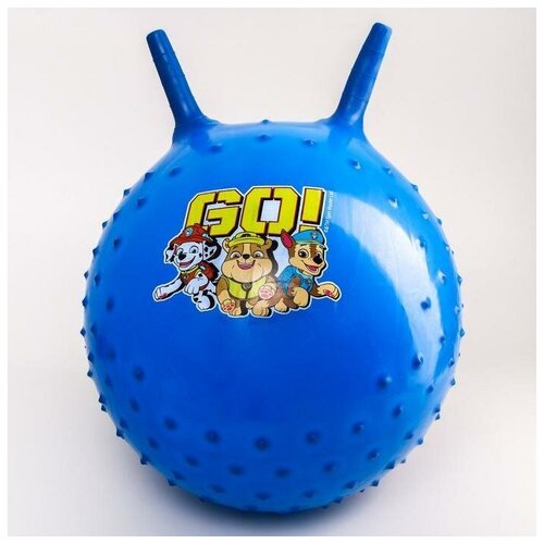 Мяч прыгун массажный с рожками Paw Patrol 'GO' d=45 см, вес 350 гр, цвета микс