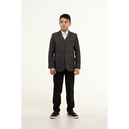 Школьный пиджак Инфанта, размер 164/80, серый