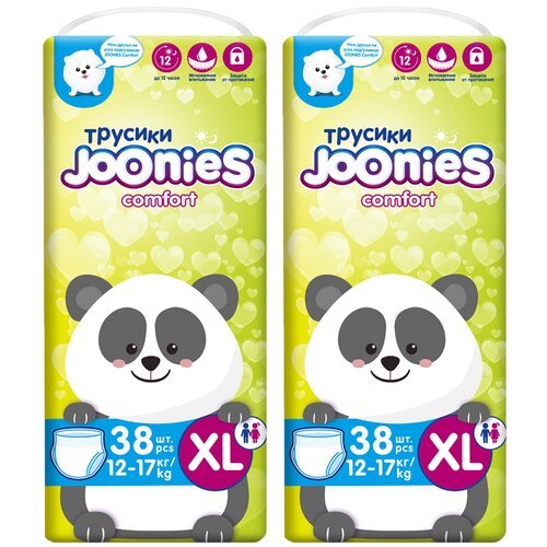 Joonies трусики Comfort XL, 12-17 кг, 38 шт., 2 уп., белый