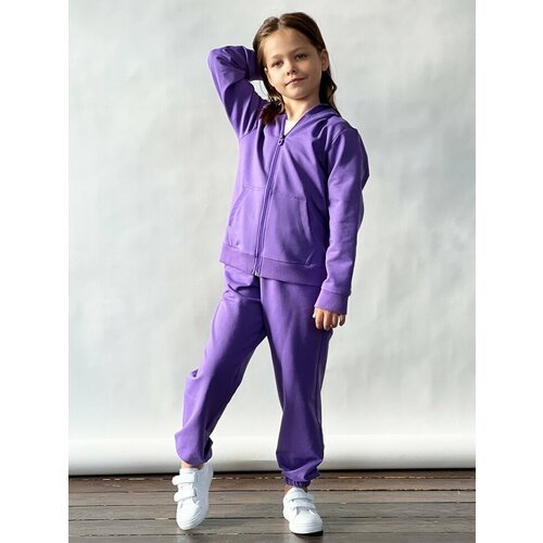Костюм Бушон SP20 для девочек, олимпийка и брюки, размер 146-152, фиолетовый
